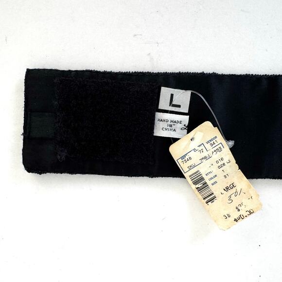 La Regale Handmade Fully Sequin Embellished Belt Satin Black Multi L NWT main image 4